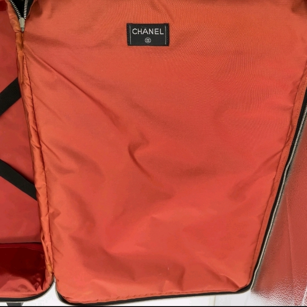 CHANEL Old Travel Line Nylon Black Suitcase + Tote - Picture 8 of 16